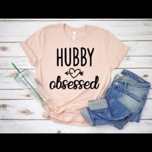 hubby obsessed graphic tee